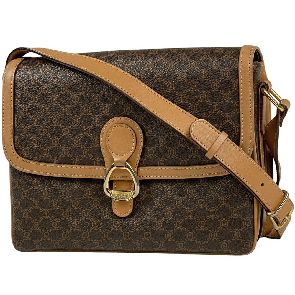 Celine Macadam shoulder bag cross Body Bum Crossbody Belt canvas brown
